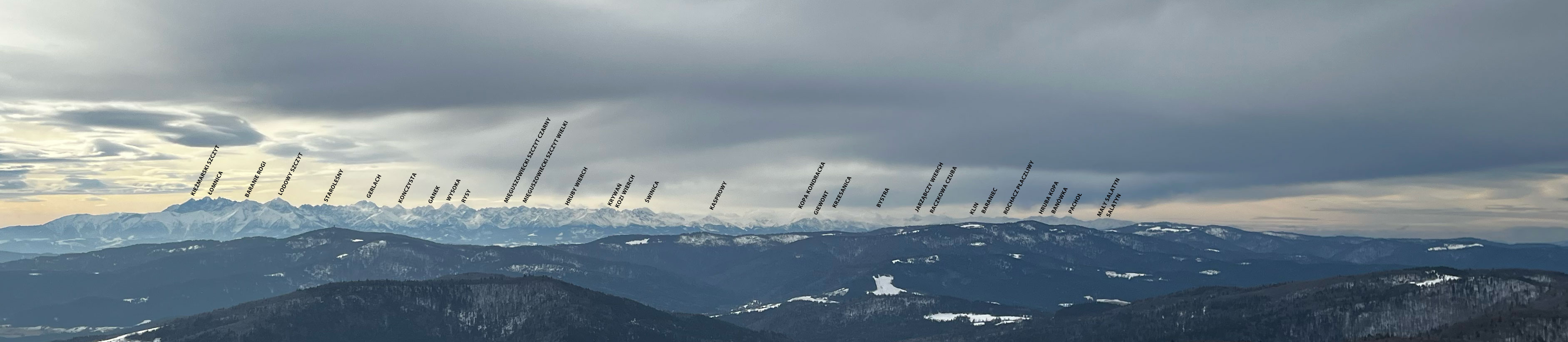 Panorama Tatr z Mogielicy